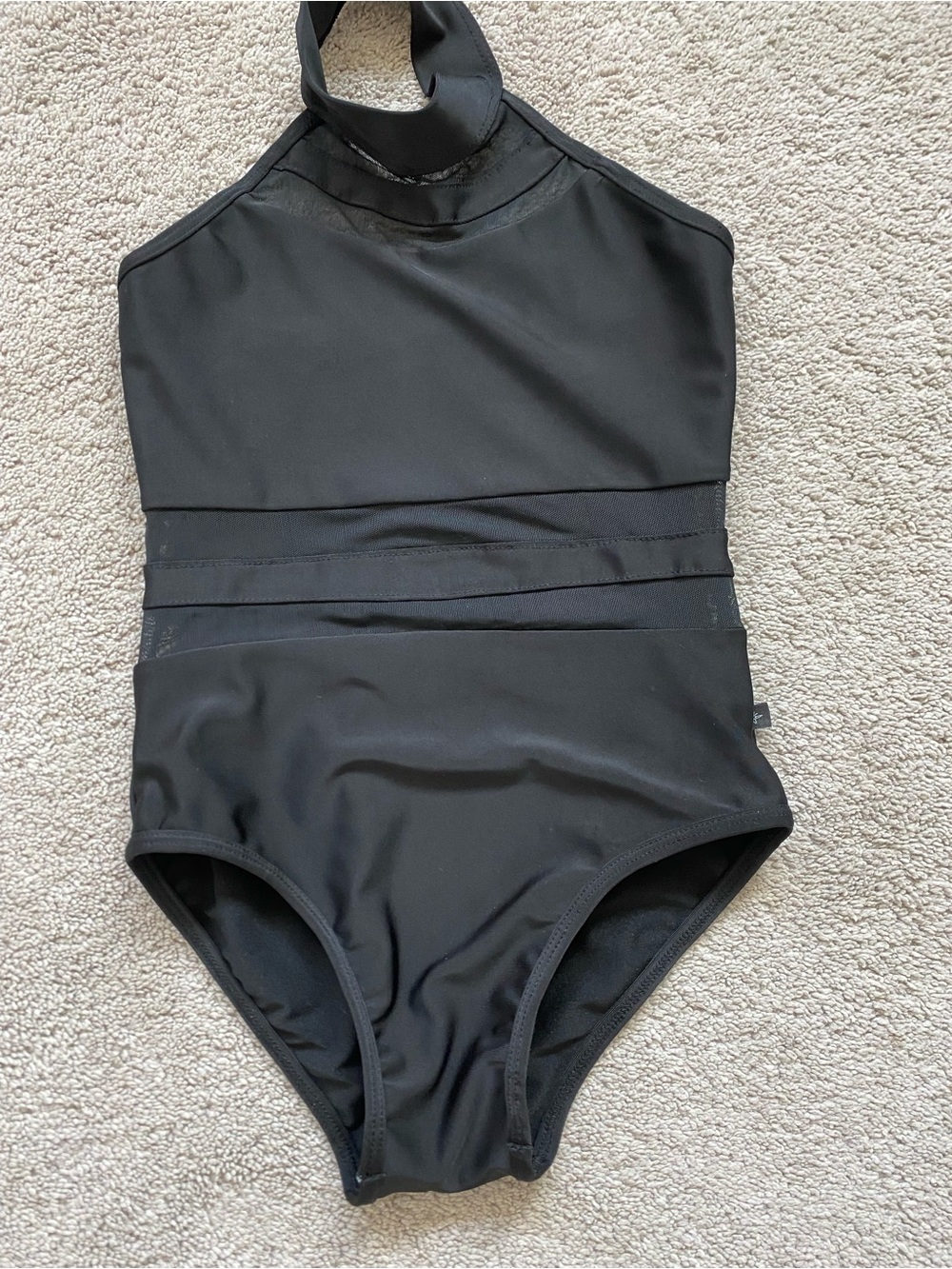 Daroch Black High Neck Leotard Size 10